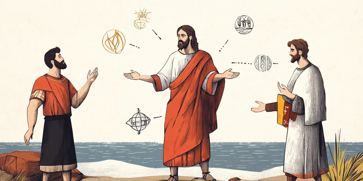 20250321 a renaissance style painting of jesus walking alon u1