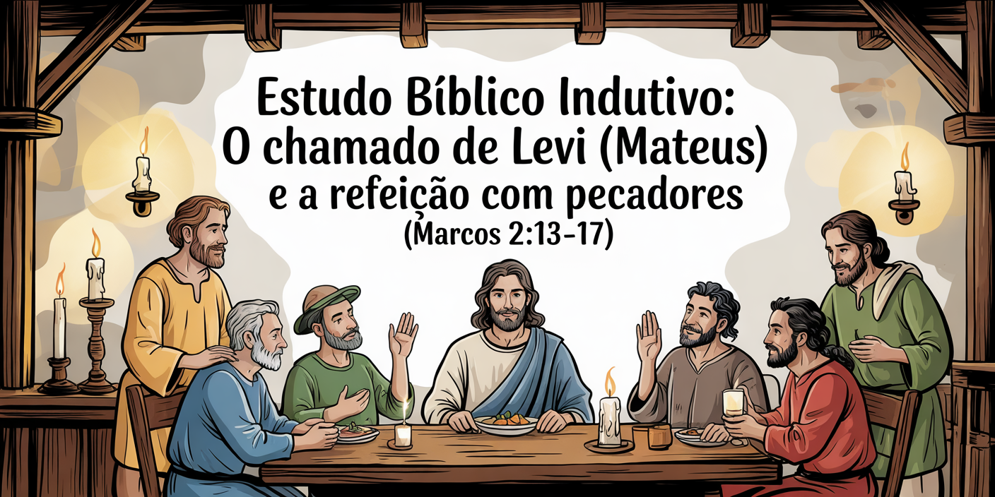 Estudo Bíblico Indutivo: O Chamado de Levi (Mateus) e a Refeição com Pecadores (Marcos 2:13-17)