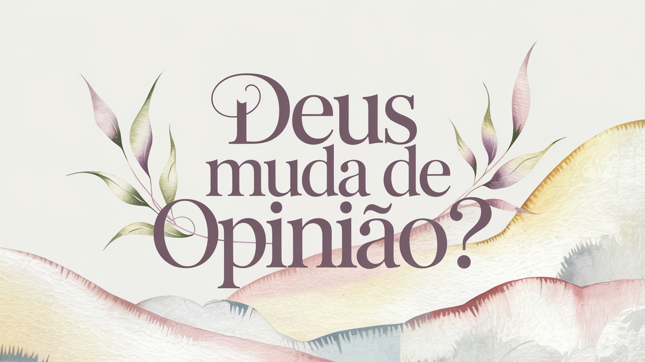 Deus muda de opinião?