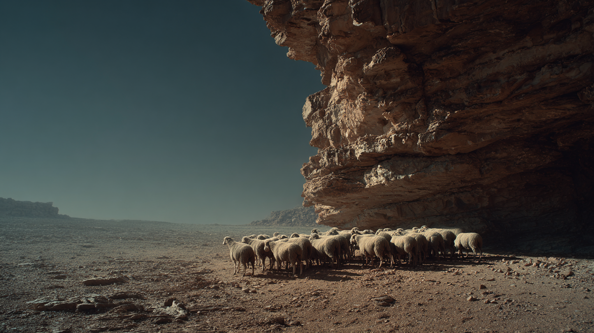 Diegon83 a small vulnerable flock of sheep huddled together i fee6d9f9 9708 4df5 864d 722dd6d7fa36 1