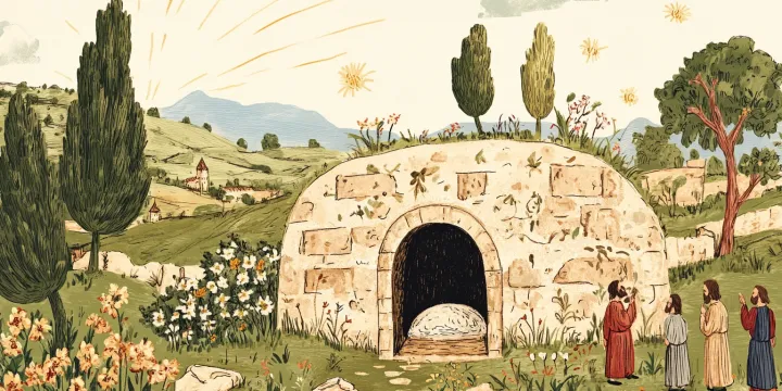 20250320 a renaissance style painting of an empty tomb in a u2