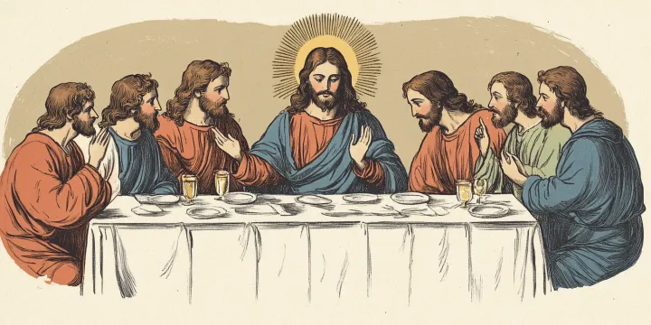 20250320 a renaissance style painting of jesus sitting at a u2