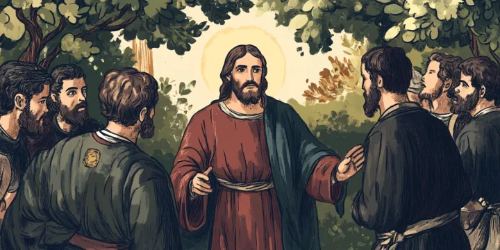 20250320 a renaissance style painting of jesus standing cal u3