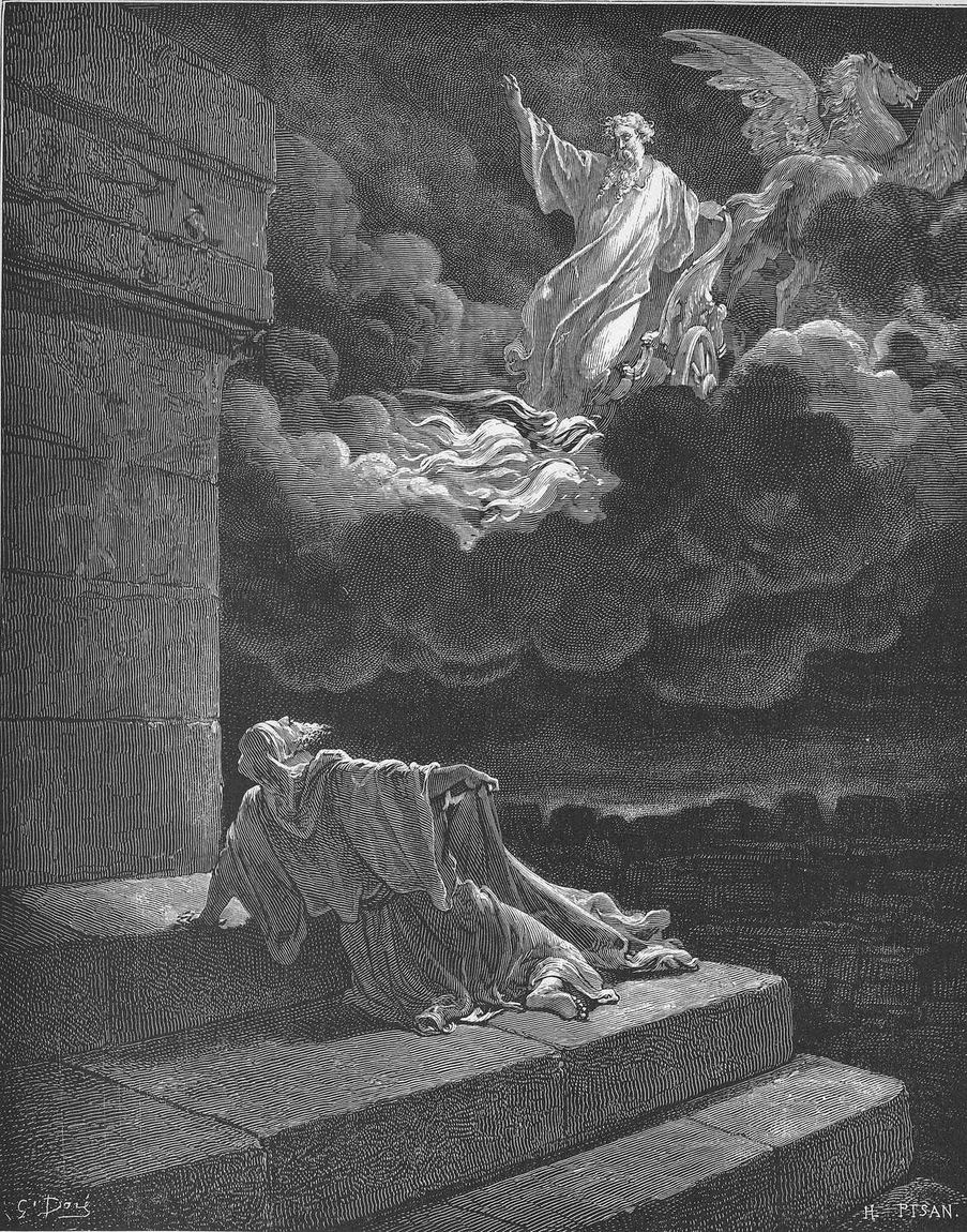 Gustave Doré, Elias sobe ao céu num carro de fogo