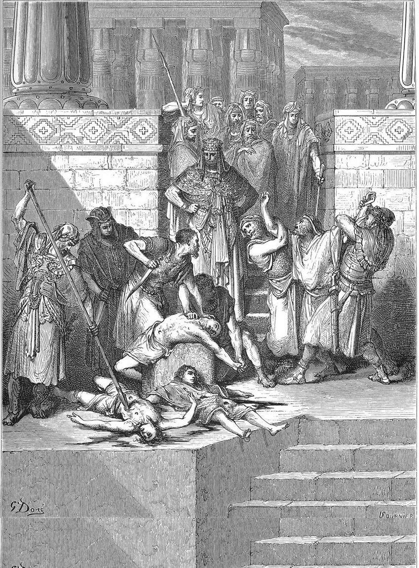 Gustave Doré, Os filhos de Zedequias são mortos diante dele