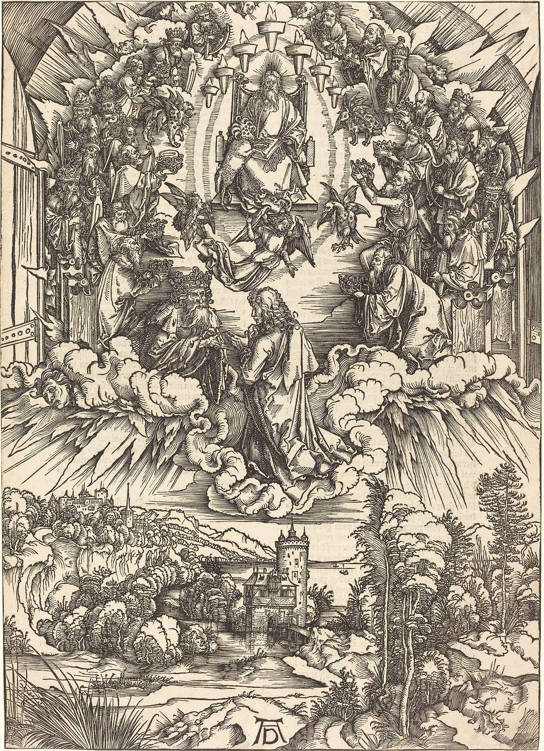 Albrecht Dürer, João diante de Deus e dos anciãos