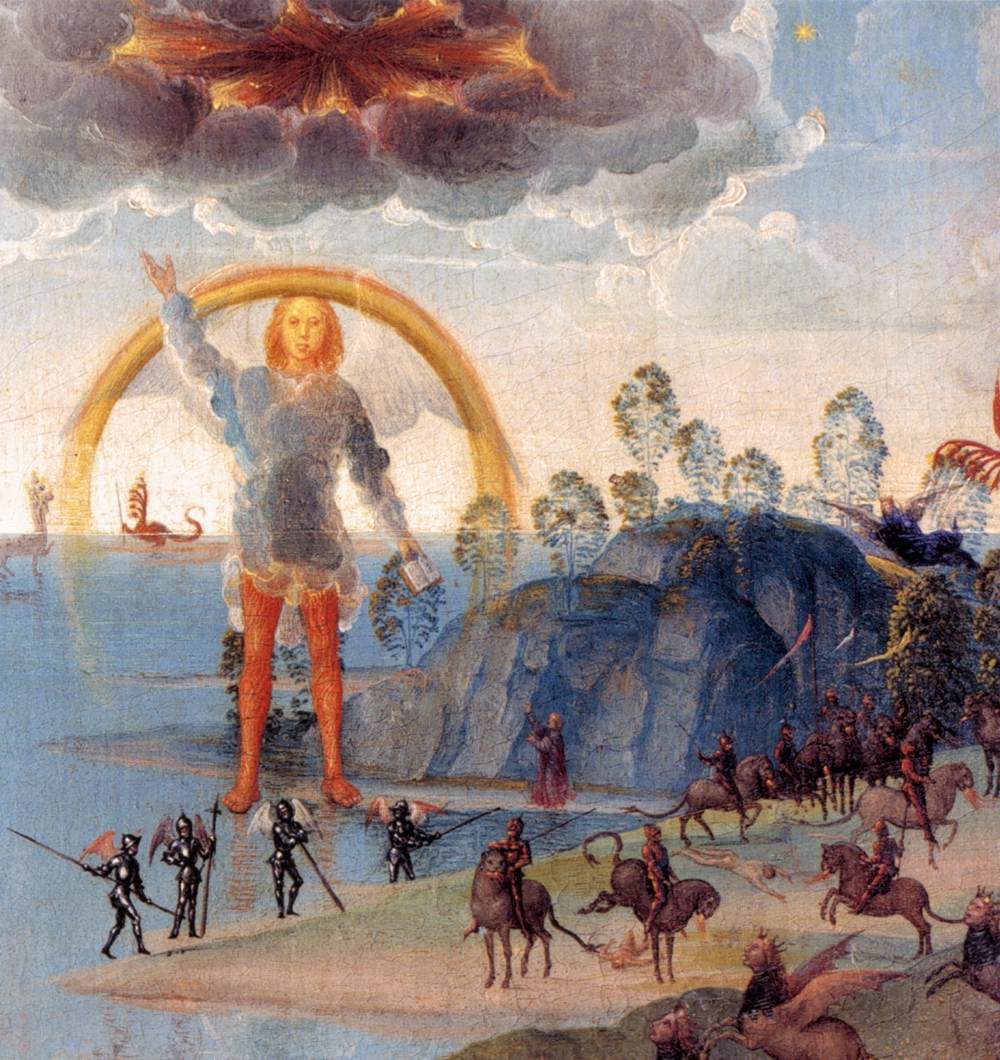 Hans Memling, João em Patmos (Retábulo de São João, detalhe)