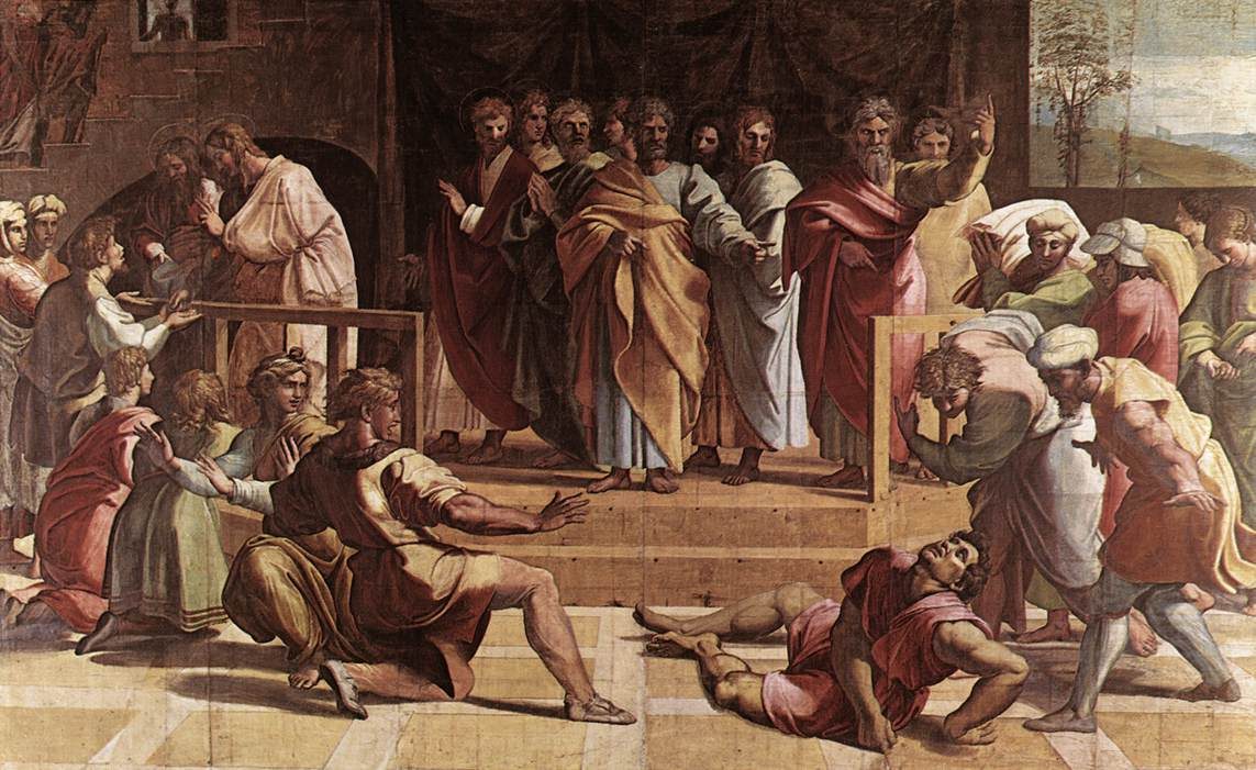 Rafael, A morte de Ananias