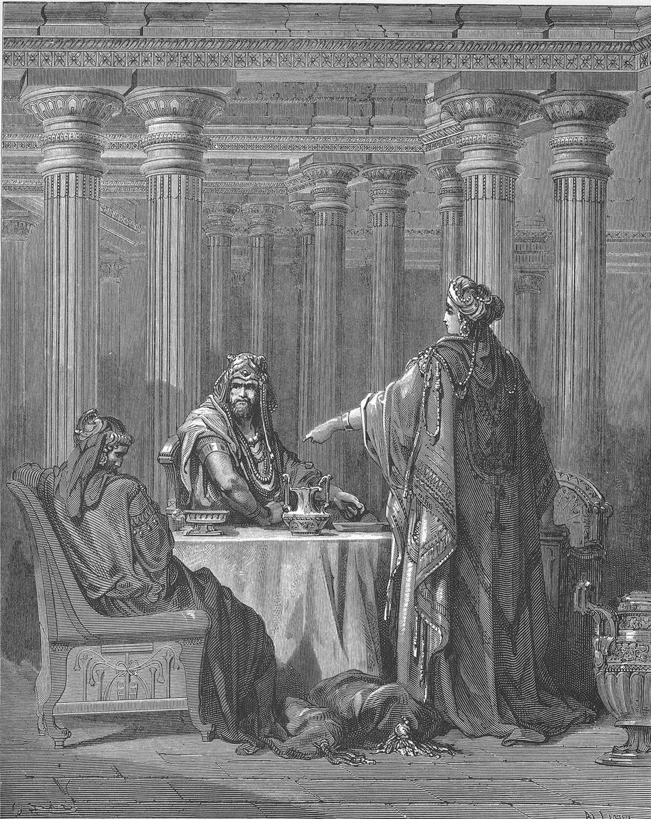 Gustave Doré, Ester acusa Hamã