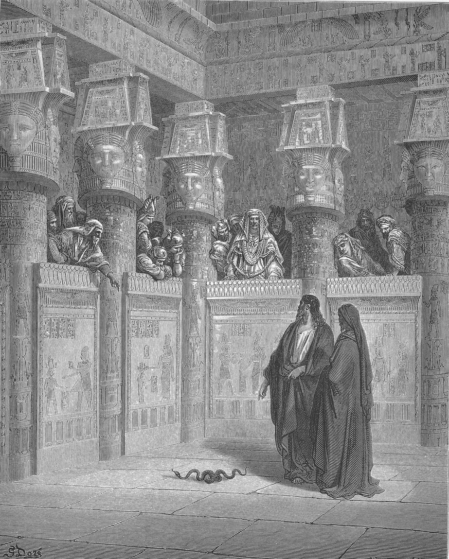 Gustave Doré, Moisés e Arão diante do faraó