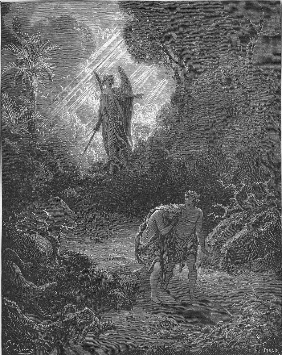 Gustave Doré, Adão e Eva são expulsos do Éden