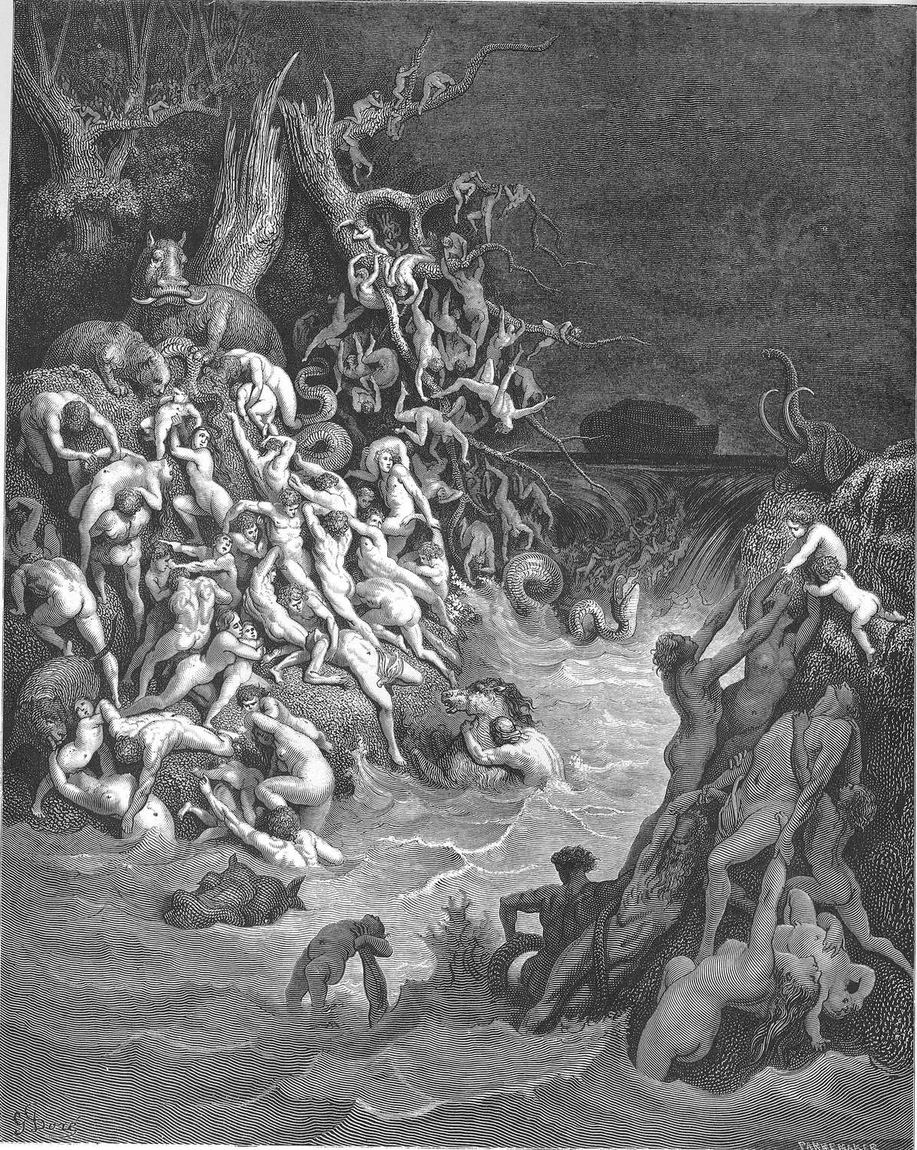 Gustave Doré, O mundo é destruído pelas águas