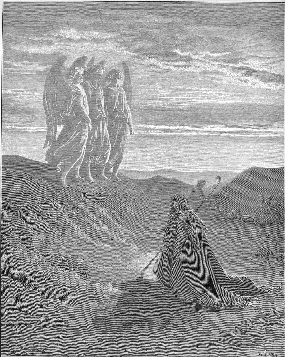 Gustave Doré, Abraão e os três anjos