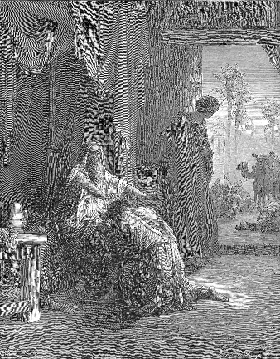 Gustave Doré, Isaque abençoa Jacó