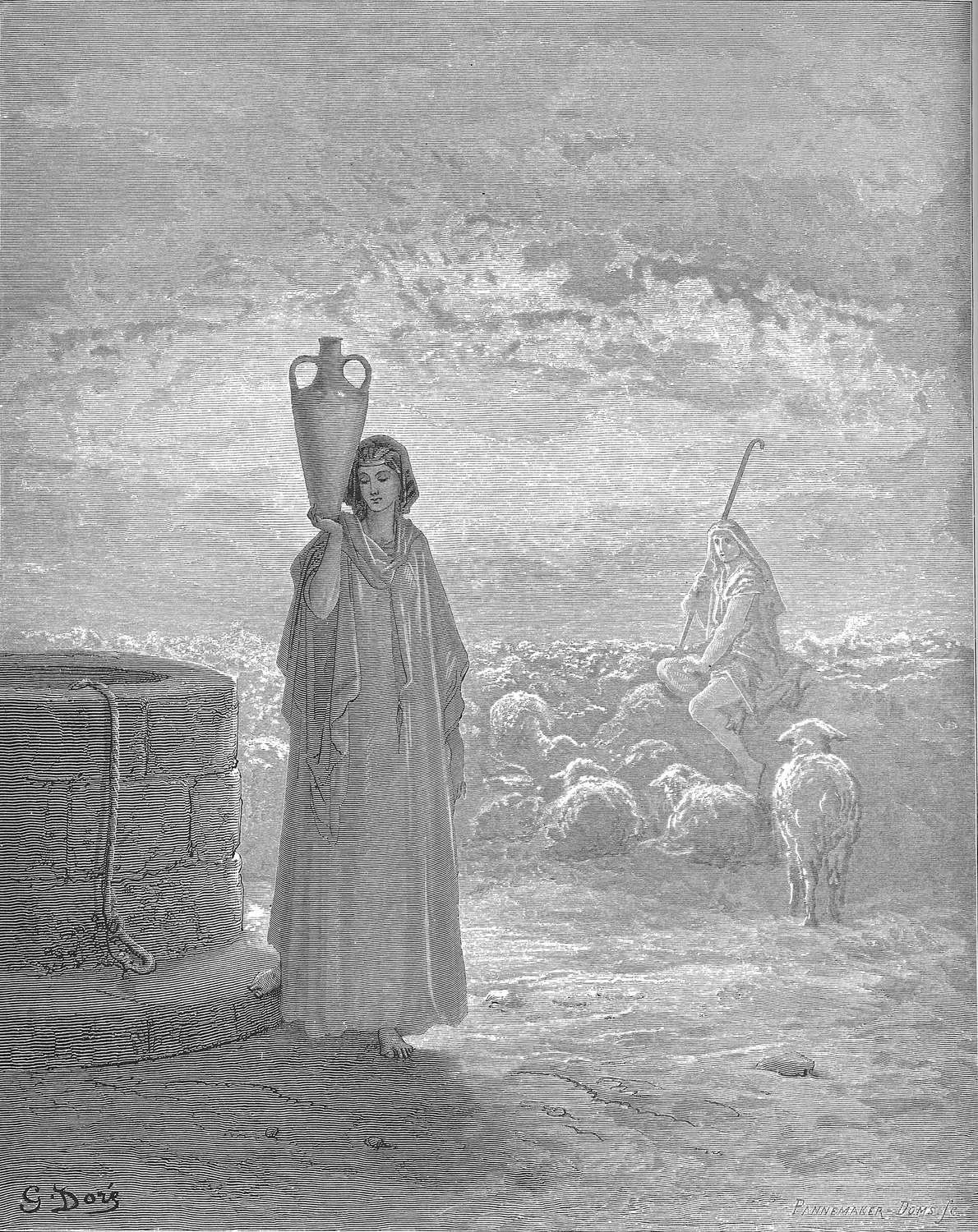 Gustave Doré, Jacó encontra Raquel