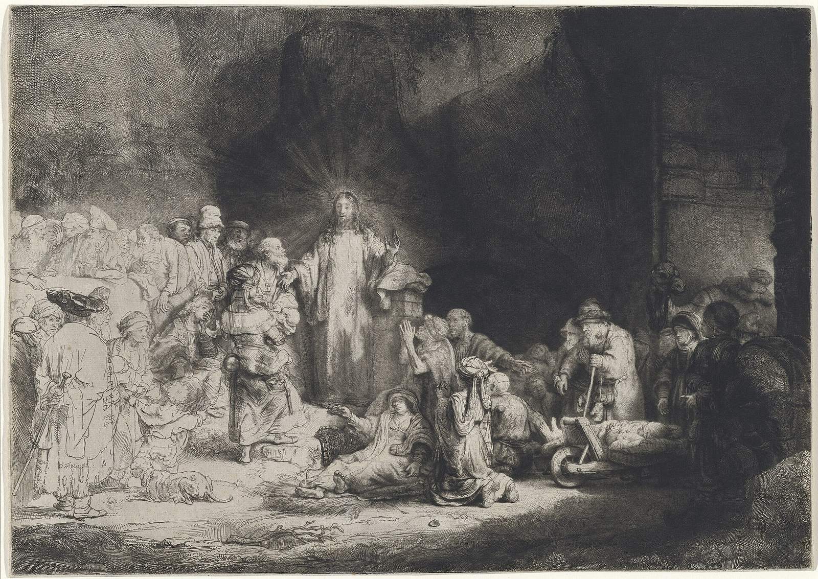 Rembrandt, O sermão de Cristo (a gravura dos cem florins)