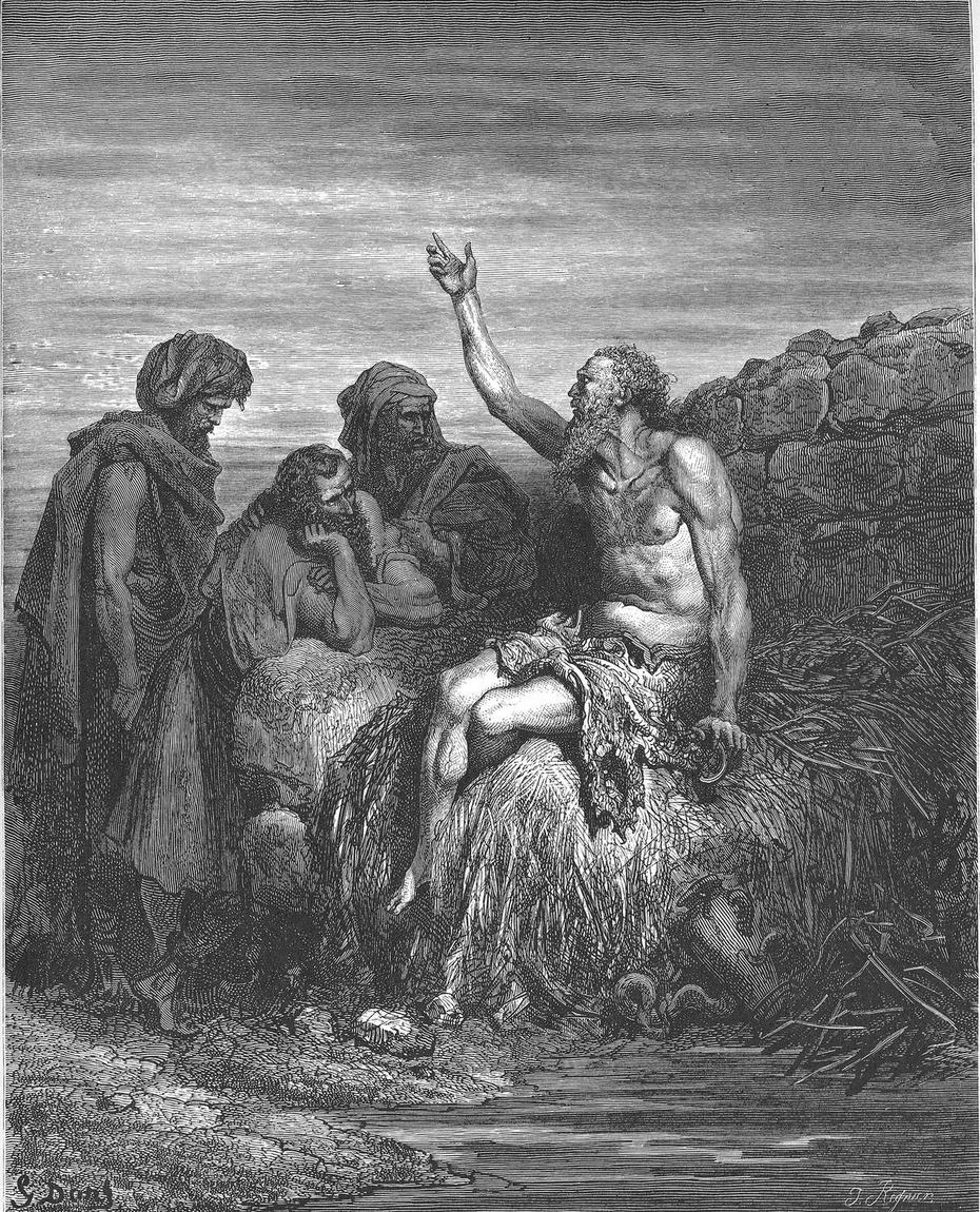 Gustave Doré, Jó fala com os amigos