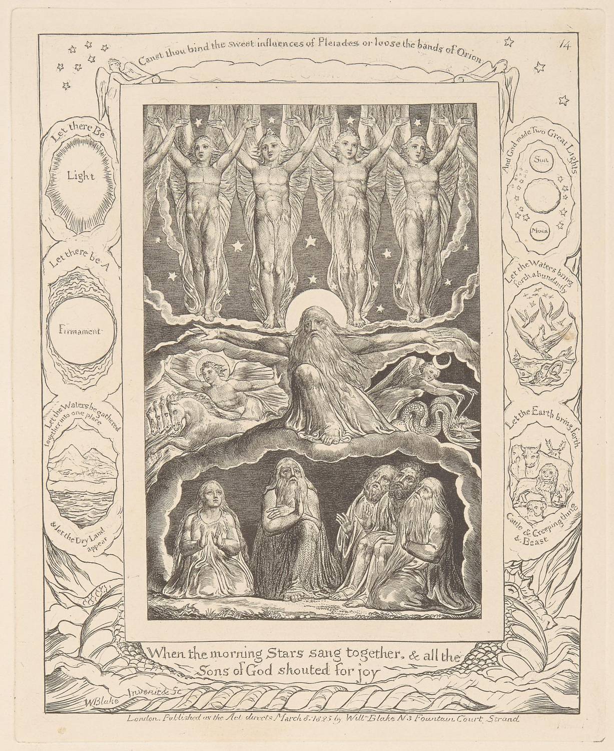 William Blake, Quando as estrelas da manhã cantavam juntas