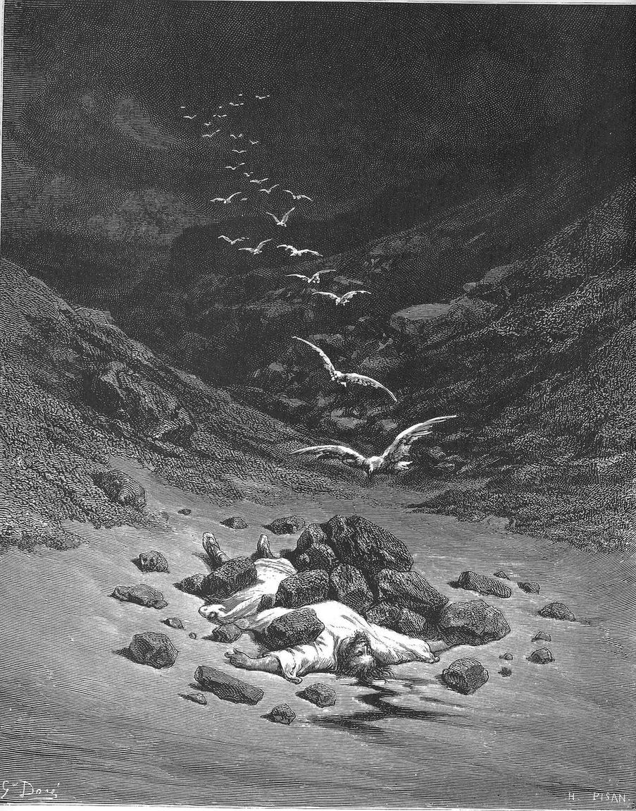 Gustave Doré, Acã é apedrejado