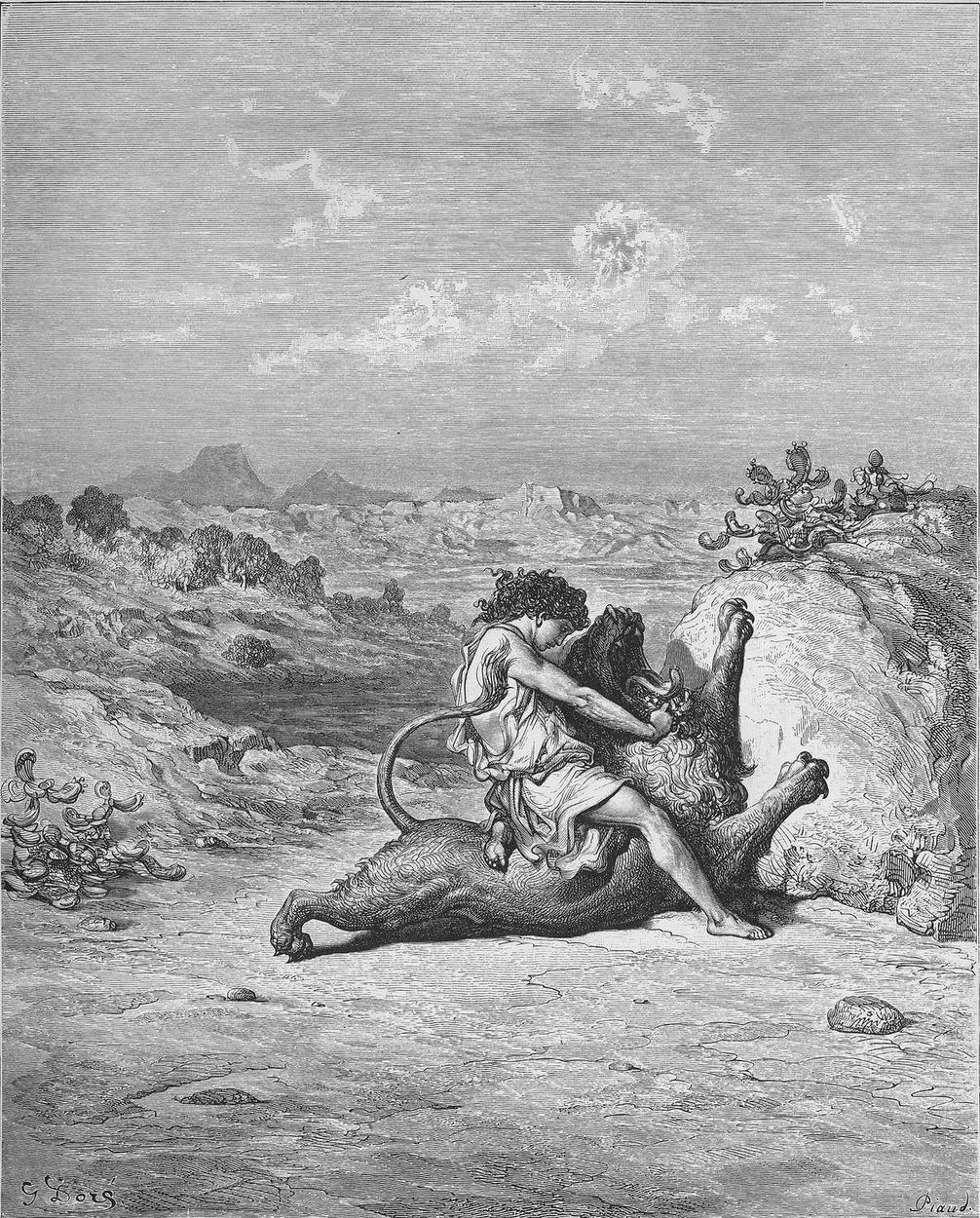 Gustave Doré, Sansão mata um leão