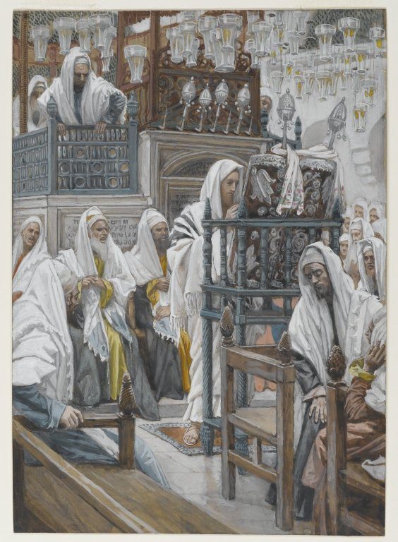 James Tissot, Jesus abre o livro na sinagoga