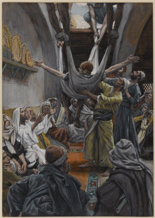 James Tissot, O paralítico baixado pelo telhado