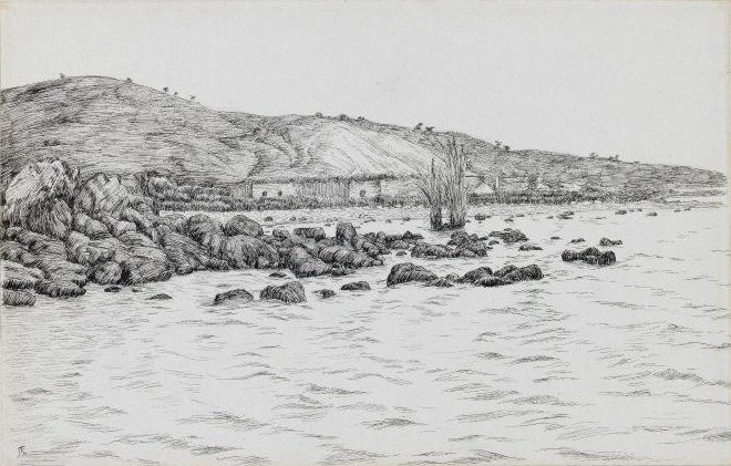 James Tissot, O lago de Genesaré, perto de Betsaida