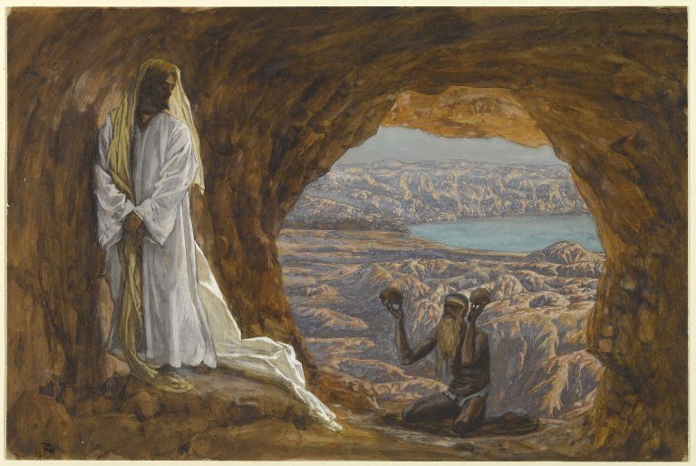 James Tissot, Jesus tentado no deserto