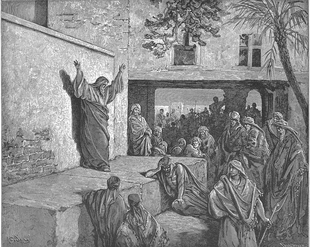 Gustave Doré, Miqueias exorta os israelitas ao arrependimento