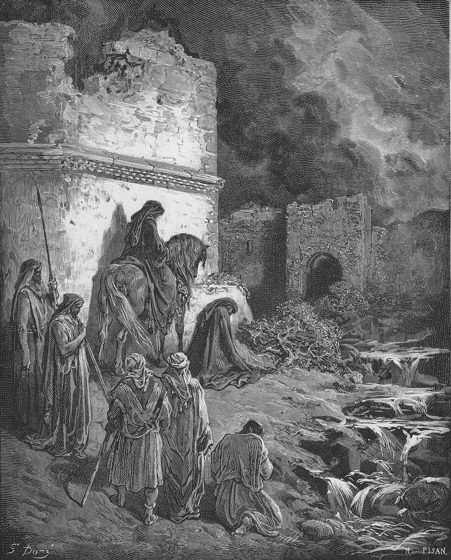 Gustave Doré, Neemias vê as ruínas dos muros de Jerusalém