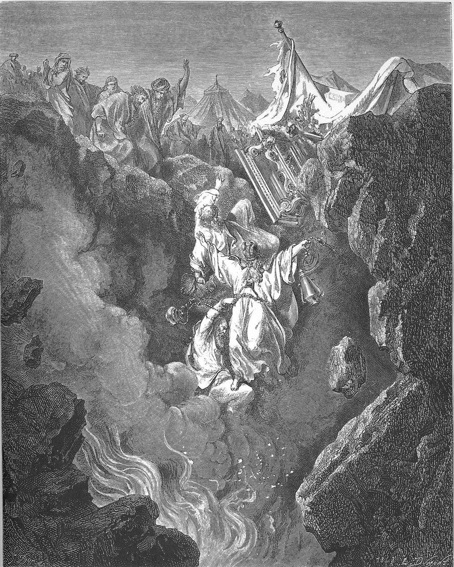 Gustave Doré, A morte de Corá, Datã e Abirão