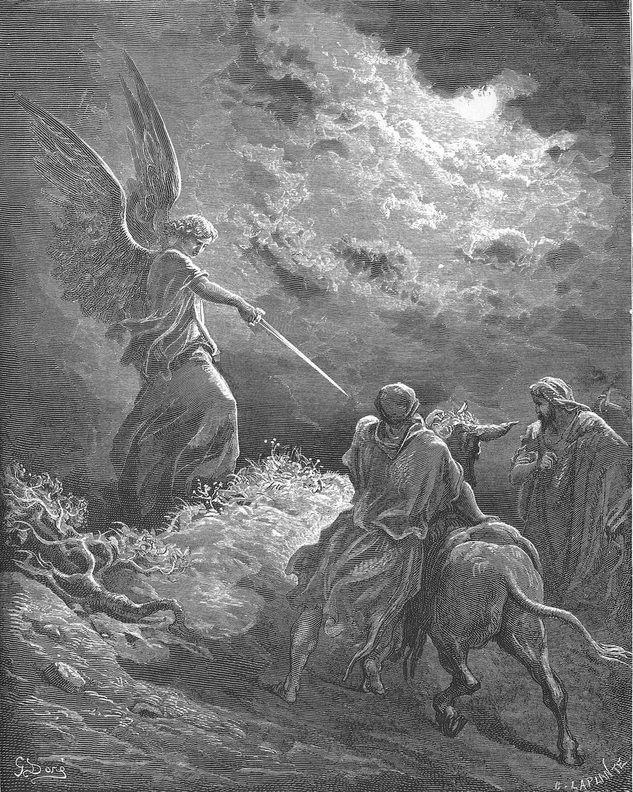 Gustave Doré, O anjo aparece a Balaão