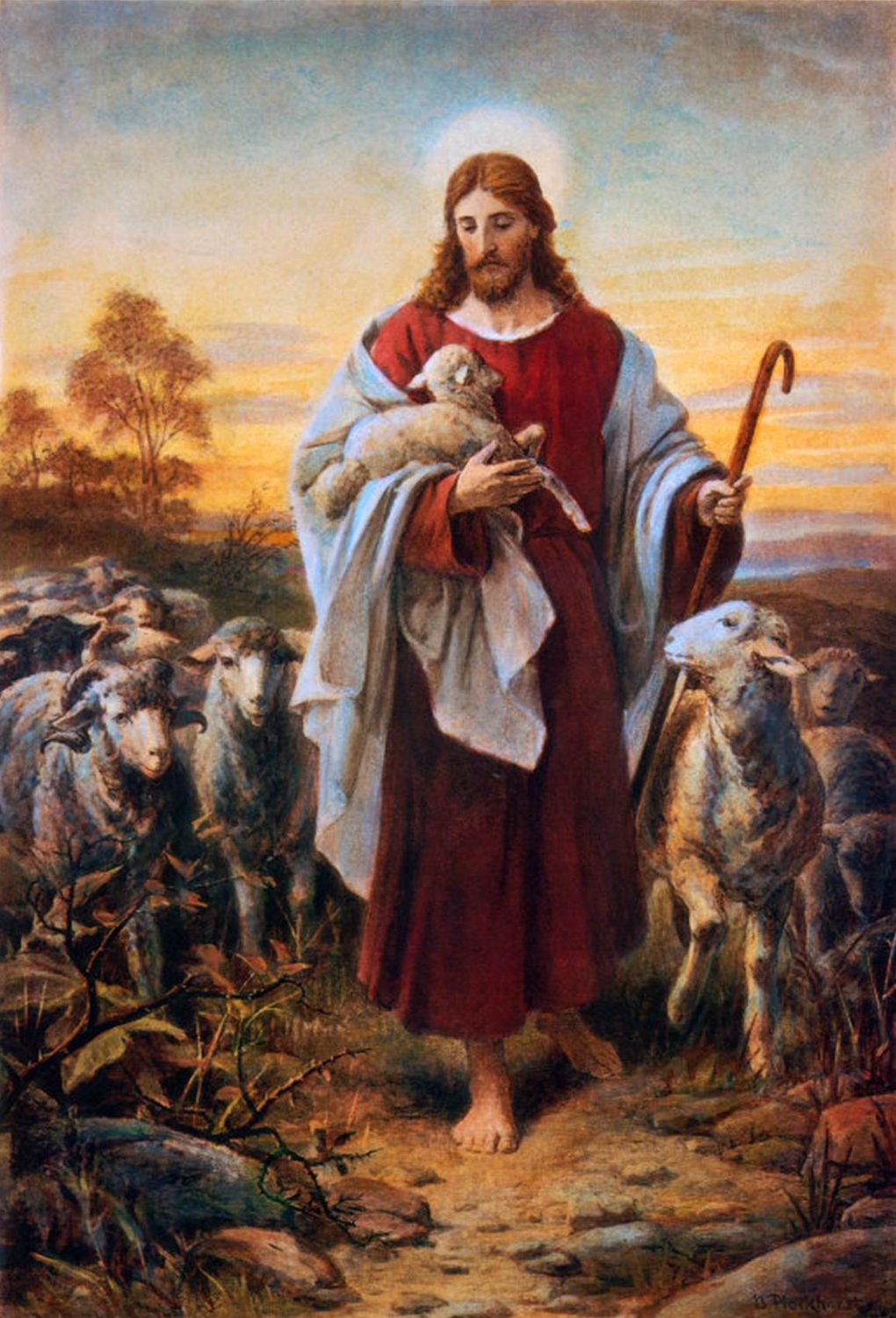 Bernhard Plockhorst, O Bom Pastor