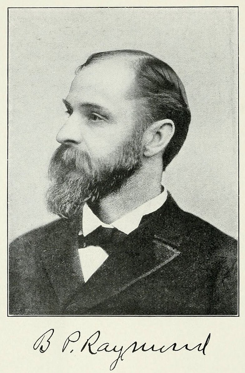 Retrato de Bradford P. Raymond, com a assinatura dele