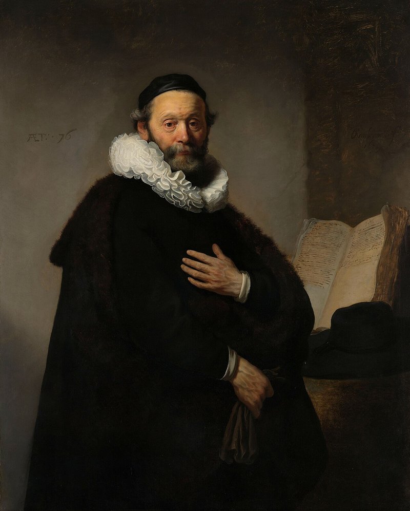 Retrato de Johannes Wtenbogaert por Rembrandt