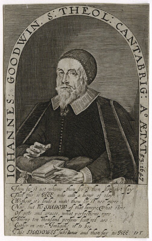 Retrato de John Goodwin, gravura de George Glover