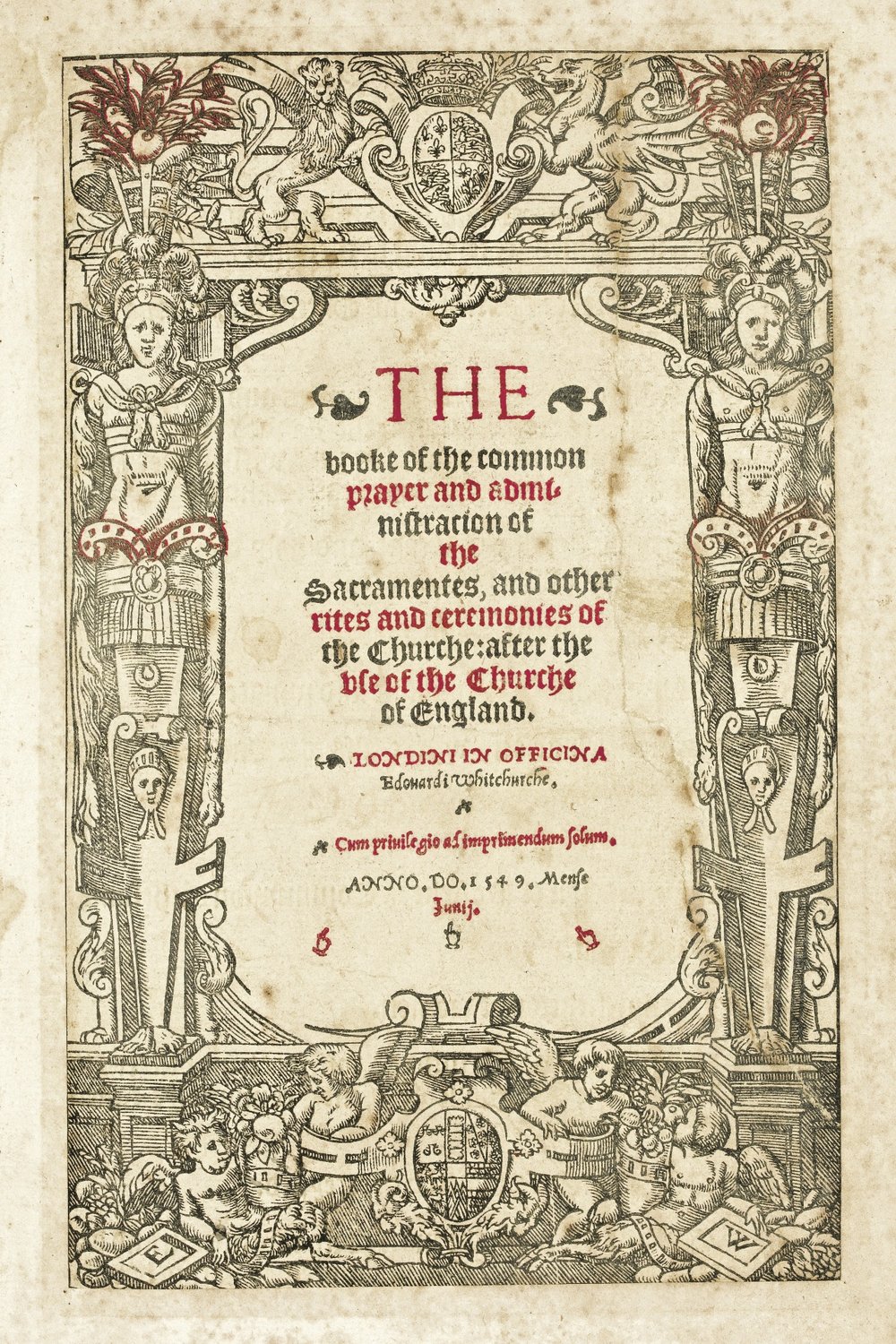 Folha de rosto da primeira edição do Livro de Oração Comum, de 1549