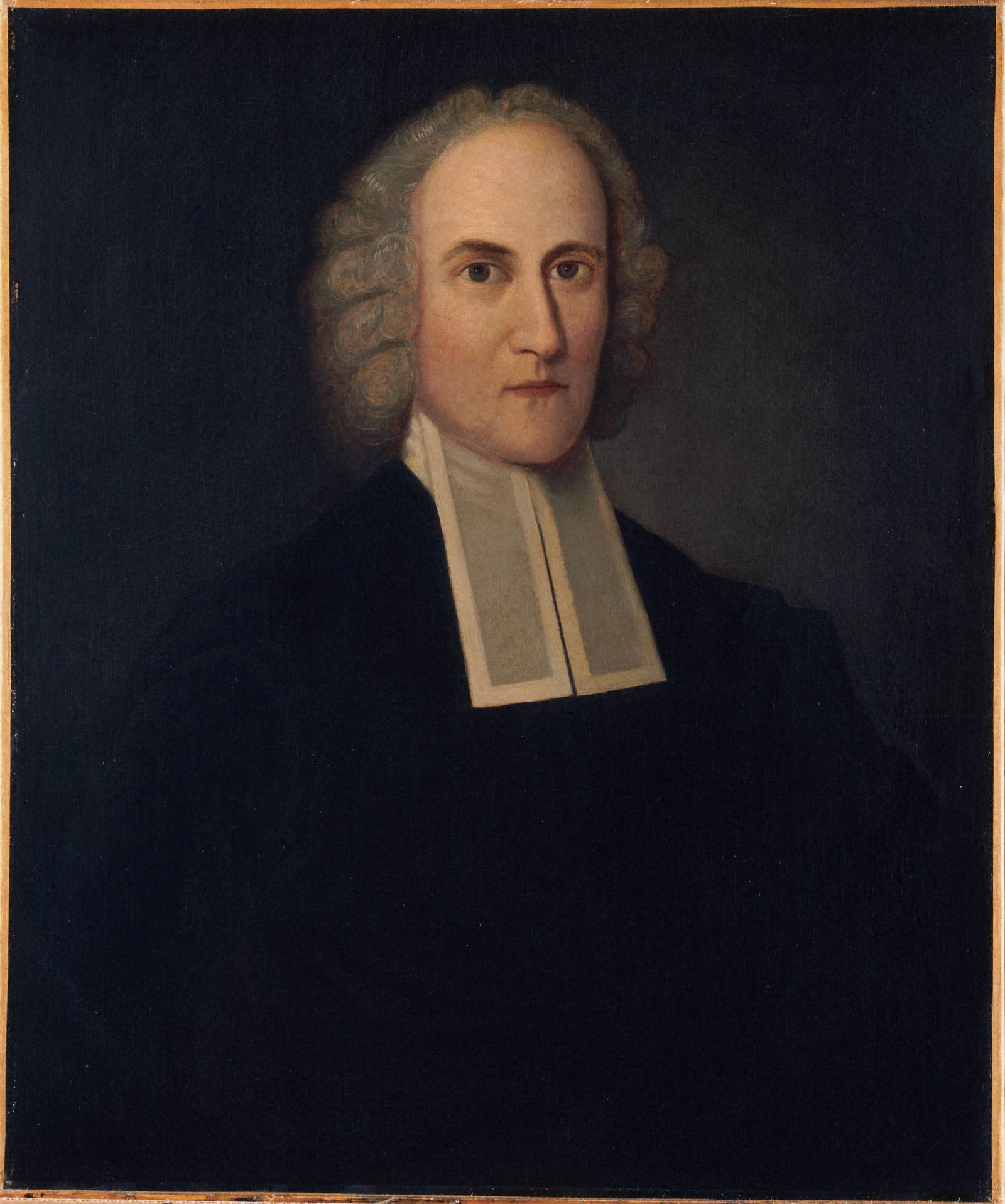 Retrato de Jonathan Edwards, de casaca escura e peruca branca